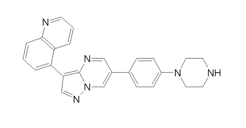 5-(6-(4-(Piperazin-1-yl)phenyl)pyrazolo[1,5-a]pyrimidin-3-yl)quinoline,5-(6-(4-(Piperazin-1-yl)phenyl)pyrazolo[1,5-a]pyrimidin-3-yl)quinoline