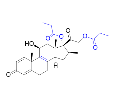 倍他米松杂质03,(10S,11S,13S,14S,16S,17R)-11-hydroxy-10,13,16-trimethyl-3-oxo-17-(2-(propionyloxy)acetyl)-6,7,10,11,12,13,14,15,16,17-decahydro-3H-cyclopenta[a]phenanthren-17-yl propionate