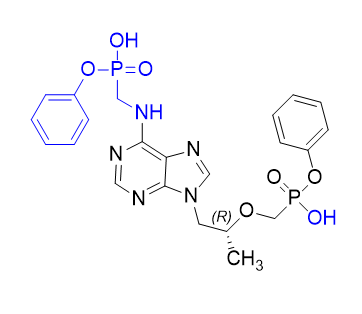 替诺福韦拉酚氨酯杂质46,phenyl hydrogen ((((2R)-1-(6-(((hydroxy(phenoxy)phosphoryl)methyl)amino)-9H-purin-9-yl)propan-2-yl)oxy)methyl)phosphonate