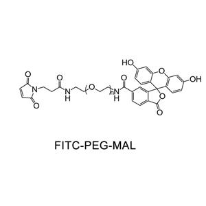 荧光素-聚乙二醇-马来酰亚胺；FITC-PEG-MAL；Fluorescein-PEG-Maleimide