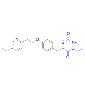 吡格列酮杂质04,ethyl (2RS)-2-(carbamoylsulfanyl)-3-[4-[2-(5-ethylpyridin- 2-yl)ethoxy]phenyl]propanoate