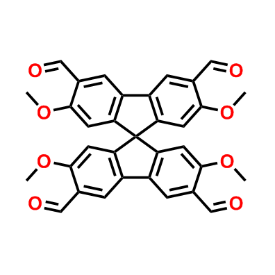 9,9-Spirobi[9H-fluorene]-3,3,6,6-tetracarboxaldehyde, 2,2,7,7-tetramethoxy-,9,9-Spirobi[9H-fluorene]-3,3,6,6-tetracarboxaldehyde, 2,2,7,7-tetramethoxy-