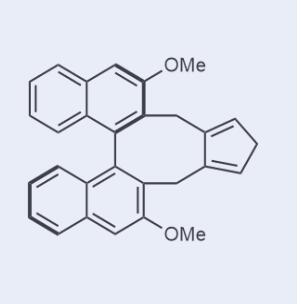 3H-环戊二烯[6,7]环辛[2,1-a:3,4-a']二萘，4,7-二氢-2,8-二甲氧基-, (13bR)- (ACI),(13bR)-5,7&4,7-Dihydro-2,8-dimethoxy-3H-cyclopenta[6,7]cycloocta[2,1-a:3,4-a']dinaphthalene