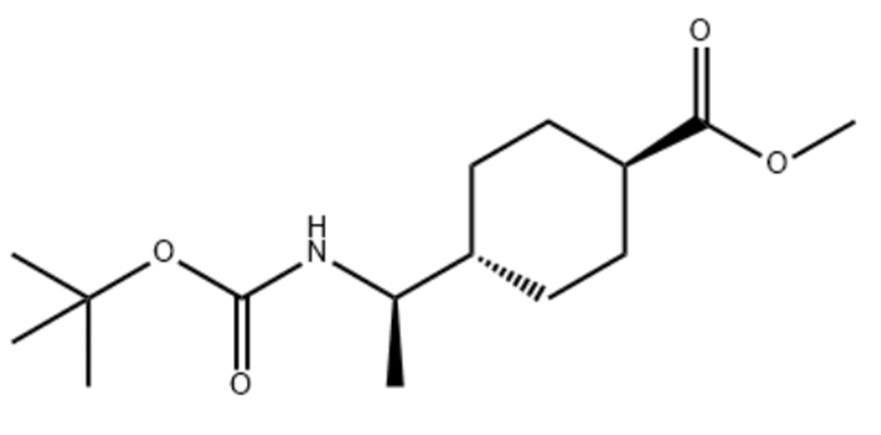 Cyclohexanecarboxylic acid, 4-[(1R)-1-[[(1,1-dimethylethoxy)carbonyl]amino]ethyl]-, methyl ester, trans-,Cyclohexanecarboxylic acid, 4-[(1R)-1-[[(1,1-dimethylethoxy)carbonyl]amino]ethyl]-, methyl ester, trans-