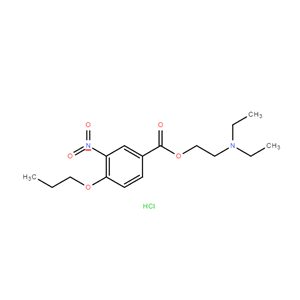 3-硝基-4-丙氧基苯甲酸2-二乙基氨基乙酯盐酸盐 35288-46-1