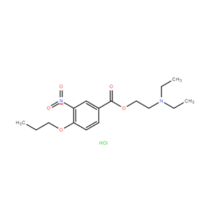 3-硝基-4-丙氧基苯甲酸2-二乙基氨基乙酯鹽酸鹽 35288-46-1