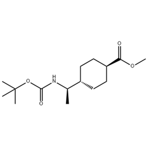 Cyclohexanecarboxylic acid, 4-[(1R)-1-[[(1,1-dimethylethoxy)carbonyl]amino]ethyl]-, methyl ester, trans-,Cyclohexanecarboxylic acid, 4-[(1R)-1-[[(1,1-dimethylethoxy)carbonyl]amino]ethyl]-, methyl ester, trans-