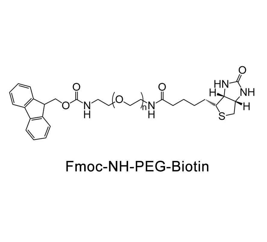 芴甲氧羰基-氨基-聚乙二醇-生物素,Fmoc-NH-PEG-Biotin