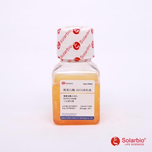 胰蛋白酶-EDTA消化液(0.25%) 含酚红,Trypsin-EDTA solution,0.25% (with phenol red)