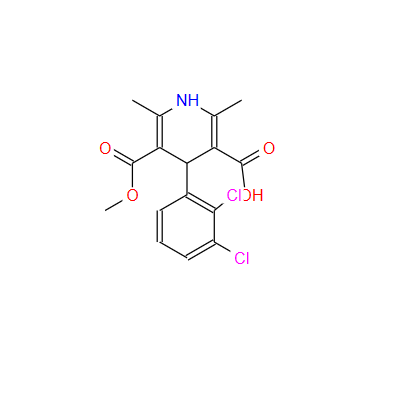 4-(2,3-二氯苯基)-2,6-二甲基-1,4-二氢吡啶-3,5-二羧酸单甲酯,4-(2,3-DICHLORO-PHENYL)-2,6-DIMETHYL-1,4-DIHYDRO-PYRIDINE-3,5-DICARBOXYLIC ACID MONOMETHYL ESTER