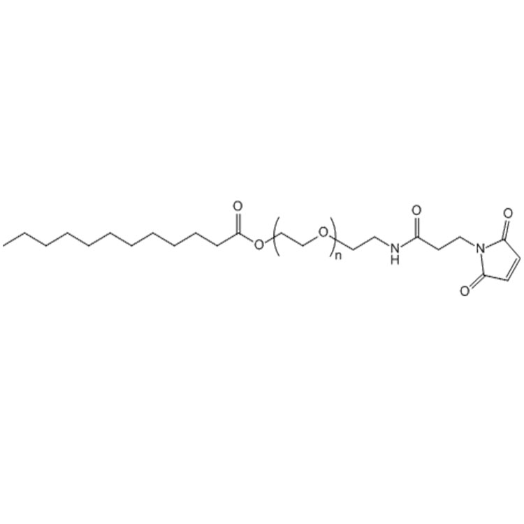 月桂酸-聚乙二醇-马来酰亚胺,Lauric acid-PEG-Maleimide;LRA-PEG-MAL