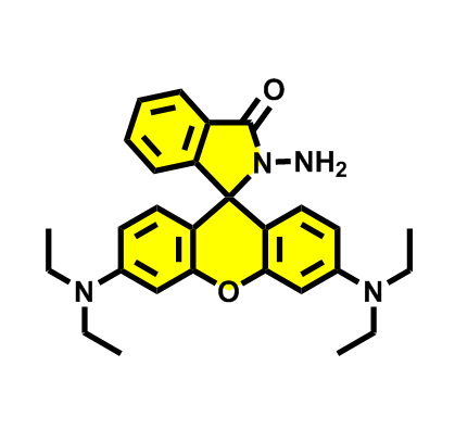 罗丹明B酰肼,RHODAMINE B HYDRAZIDE;Spiro[1H-isoindole-1,9'-[9H]xanthen]-3(2H)-one, 2-aMino-3',6'-bis(diethylaMino)-;RhodaMine B Cu2+ sensor;2-amino-3',6'-bis(diethylamino)spiro[isoindole-3,9'-xanthene]-1-one