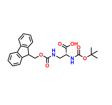 N-叔丁氧羰基-N'-芴甲氧羰基-D-2,3-二氨基丙酸,(R)-3-((((9H-Fluoren-9-yl)methoxy)carbonyl)amino)-2-((tert-butoxycarbonyl)amino)propanoicacid