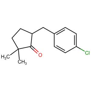 5-(4-氯苯基)-2,2-二甲基环戊酮,5-[(4-chlorophenyl)methyl]-2,2-dimethyl- Cyclopentanone
