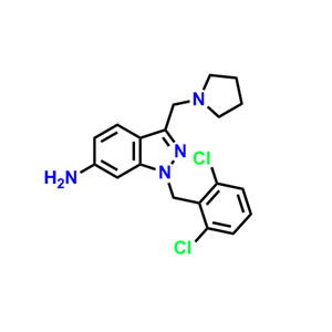 1-(2,6-二氯苄基)-3-(吡咯烷-1-基甲基)-1H-吲唑-6-胺,1-(2,6-Dichlorobenzyl)-3-(pyrrolidin-1-ylmethyl)-1H-indazol-6-amine