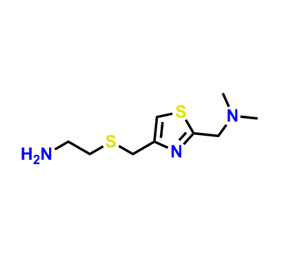 2-(二甲氨基甲基)-4-(2-氨乙基硫甲基)噻唑,2-(((2-((Dimethylamino)methyl)thiazol-4-yl)methyl)thio)ethanamine