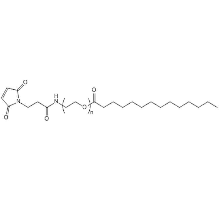 肉豆蔻酸-聚乙二醇-马来酰亚胺,Myristic acid-PEG-Maleimide;MTA-PEG-MAL