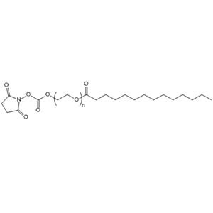 MTA-PEG-NHS，肉豆蔻酸-聚乙二醇-琥珀酰亚胺酯