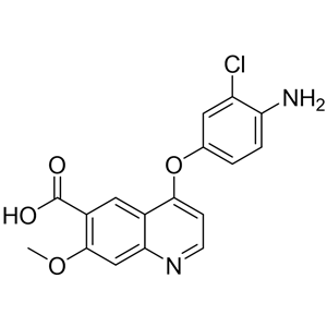 仑伐替尼杂质107,4-(4-amino-3-chlorophenoxy)-7-methoxyquinoline-6-carboxylic acid