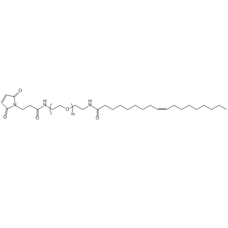 油酸-聚乙二醇-马来酰亚胺,OLA-PEG-MAL;Oleic acid-PEG-Maleimide