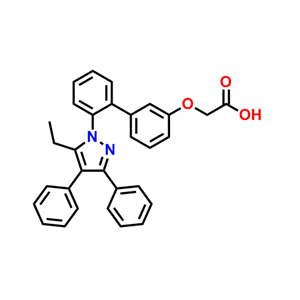 2-(5-乙基-3,4-二苯基-吡唑-1-基)-联苯-3-基氧基]乙酸