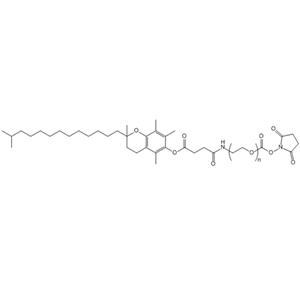维生素E-聚乙二醇-琥珀酰亚胺酯,Vitamin E-PEG-NHS;Tocopherol-PEG-NHS