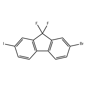 2-溴-9,9-二氟-7-碘-9H-芴,2-Bromo-9,9-difluoro-7-iodo-9H-fluorene