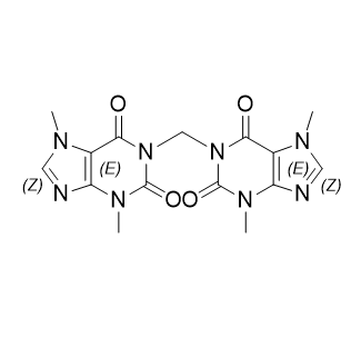 己酮可可碱杂质02,1,1′-methylenebis(3,7-dimethyl-3,7-dihydro-1H-purine- 2,6-dione)