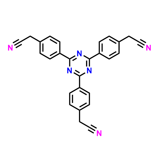 2,2',2'-（（1,3,5-三嗪-2,4,6-三基）三（苯-4,1-二基））三乙腈,2,2',2''-((1,3,5-triazine-2,4,6-triyl)tris(benzene-4,1-diyl))triacetonitrile