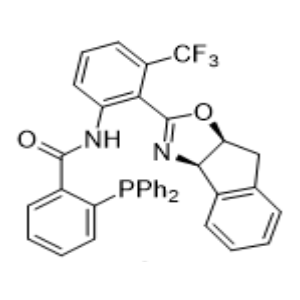 N-(2-((3aR,8aS)-3a,8a-二氢-8H-茚并[1,2-d]噁唑-2-基)-3-(三氟甲基)苯基)-2-(二苯基膦酰基)苯胺,Benzamide, N-[2-[(3aR,8aS)-3a,8a-dihydro-8H-indeno[1,2-d]oxazol-2-yl]-3-(trifluoromethyl)phenyl]-2-(diphenylphosphino)-
