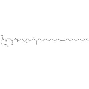OLA-PEG-NHS，油酸-聚乙二醇-琥珀酰亚胺酯