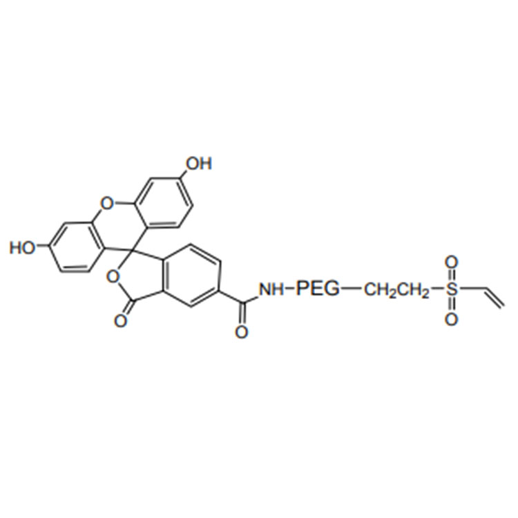 乙烯砜-聚乙二醇-熒光素,Vinylsulfone-PEG-fluorescein;VS-PEG-FITC