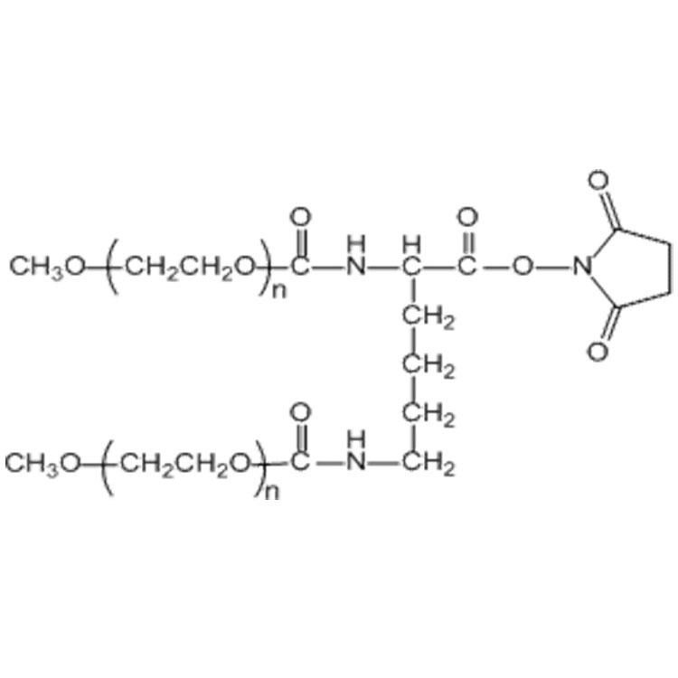 二臂-聚乙二醇-琥珀酰亚胺酯,2-Arm-PEG-NHS;2-Branched-PEG-NHS
