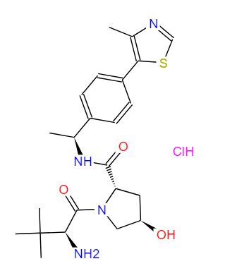 (2S,4R)-1-[(2S)-2-氨基-3,3-二甲基丁酰]-4-羟基-N-[(1S)-1-[4-(4-甲基-1,3-噻唑-5-基)苯基]乙基]吡咯烷-2-甲酰胺盐酸,(2S,4R)-1-((S)-2-amino-3,3-dimethylbutanoyl)-4-hydroxy-N-((S)-1-(4-(4-methylthiazol-5-yl)phenyl)ethyl)pyrrolidine-2-carboxamide hydrochloride