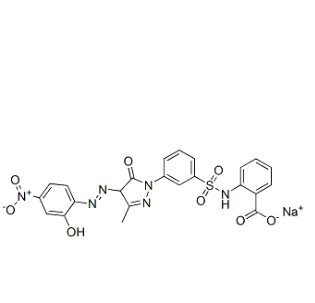 2-[[[3-[4,5-二氢-4-[(2-羟基-4-硝基苯基)偶氮]-3-甲基-5-氧代-1H-吡唑-1-基]苯基]磺酰基]氨基]苯甲酸钠,sodium 2-[[[3-[4,5-dihydro-4-[(2-hydroxy-4-nitrophenyl)azo]-3-methyl-5-oxo-1H-pyrazol-1-yl]phenyl]sulphonyl]amino]benzoate