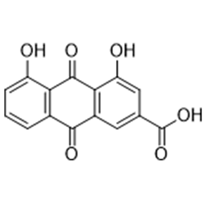 大黄酸;1,8-二羟基-3-羧基蒽醌,Rhein;1,8-Dihydroxy-3-Carboxy anthraquinone