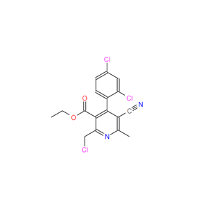 乙基-2-(氯甲基)-4-(2,4-二氯苯基)-5-氰基-6-甲基吡啶-3-羧酸酯,ethyl 2-(chloromethyl)-4-(2,4-dichlorophenyl)-5-cyano-6-methylpyridine-3-carboxylate