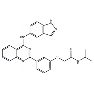 2-[3-[4-[(1H-吲唑-5-基)氨基]喹唑啉-2-基]苯氧基]-N-异丙基乙酰胺,SLx-2119