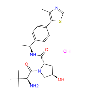 (2S,4R)-1-[(2S)-2-氨基-3,3-二甲基丁酰]-4-羟基-N-[(1S)-1-[4-(4-甲基-1,3-噻唑-5-基)苯基]乙基]吡咯烷-2-甲酰胺盐酸 1948273-03-7