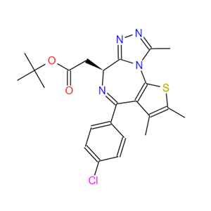S)-(+)-2-(4-(4-氯苯基)-2,3,9-三甲基-6H-噻吩并[3,2-F][1,2,4]三唑并[4,3-A][1,4]二氮杂卓-6-基)乙酸叔丁酯 1268524-70-4