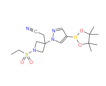 1-(乙基磺酰基)-3- [4-(4,4,5,5-四甲基-1,3,2-二氧硼杂环戊烷-2-基)-1H-吡唑-1-基] -3-氮杂环丁烷乙腈,3-Azetidineacetonitrile, 1-(ethylsulfonyl)-3-[4-(4,4,5,5-tetramethyl-1,3,2-dioxaborolan-2-yl)-1H-pyrazol-1-yl]-