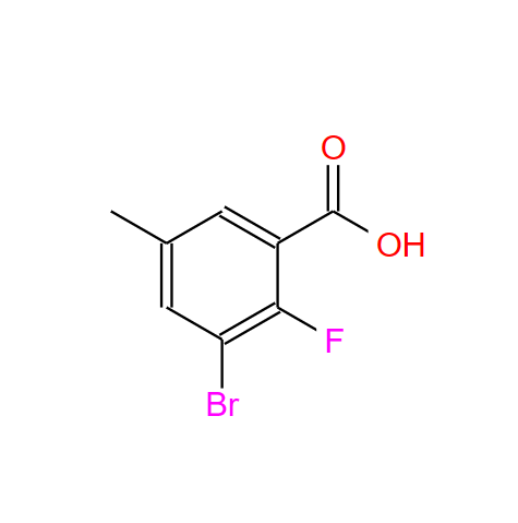 3-溴-2-氟-5-甲基苯甲酸,3-Bromo-2-fluoro-5-methylbenzoic acid