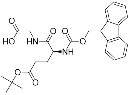 (S)-2-(2-((((9H-芴-9-基)甲氧基)羰基)氨基)-5-(叔丁氧基)-5-氧代戊酰胺基)乙酸,Fmoc-Glu(OtBu)-Gly-OH