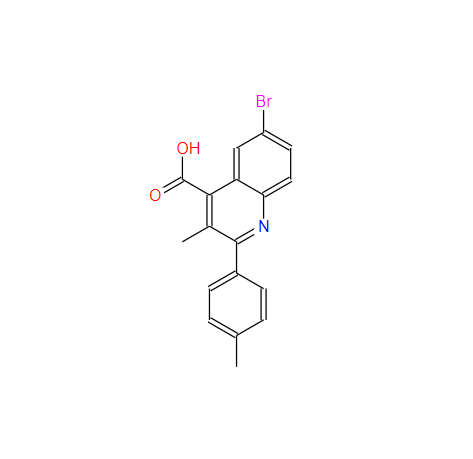 6-溴-3-甲基-2-(对甲苯基)喹啉-4-羧酸,6-Bromo-3-methyl-2-p-tolylquinoline-4-carboxylicacid