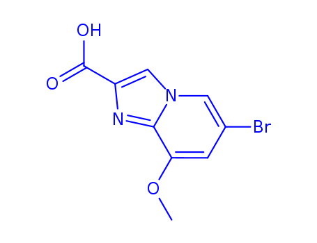 6-bromo-8-methoxyimidazo[1,2-a]pyridine-2-carboxylic acid,6-bromo-8-methoxyimidazo[1,2-a]pyridine-2-carboxylic acid