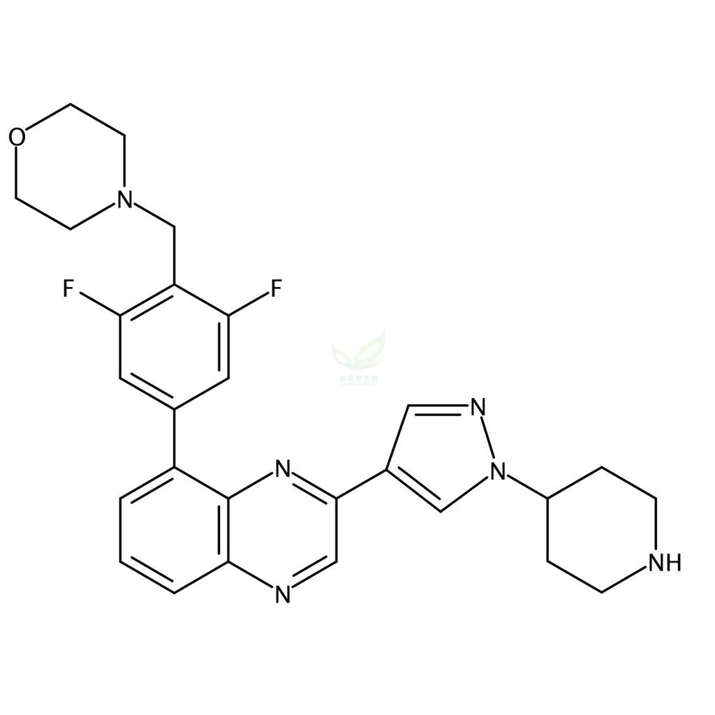 4-(2,6-二氟-4-(3-(1-(哌啶-4-基)-1H-吡唑-4-基)喹喔啉-5-基)苄基)吗啉,NVP-BSK805