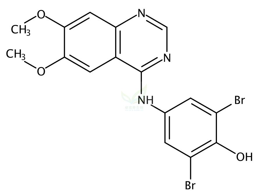 4-(3',5'-二溴-4-羥基苯基)氨基-6,7-二甲氧基喹唑啉,WHI-P97