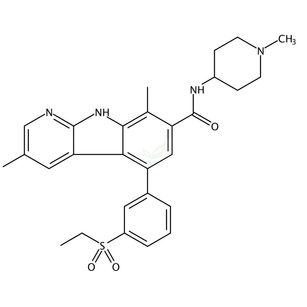 5-[3-(乙基磺酰基)苯基]-3,8-二甲基-N-(1-甲基-4-哌啶基)-9H-吡啶并[2,3-B]吲哚-7-甲酰胺,TAK901