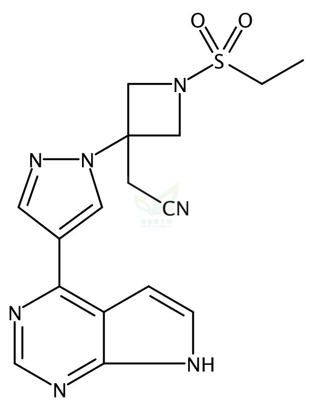 1-(乙基磺酰基)-3-[4-(7H-吡咯并[2,3-d]嘧啶-4-基)-1H-吡唑-1-基]-3-氮杂环丁烷乙腈,Baricitinib