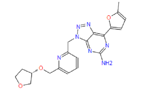 (S)-7-(5-Methyl-furan-2-yl)-3-[6-(tetrahydro-furan-3-yloxymethyl)-pyridin-2-ylmethyl]-3H-[1,2,3]triazolo[4,5-d]pyrimidin-5-ylamine